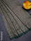 Banarasi semi crepe saree dark green with allover thread & zari woven brocade weaves and woven border
