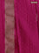 Banarasi semi crepe saree dark magenta pink with allover thread & zari woven brocade weaves and woven border