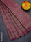 Banarasi semi crepe saree dark magenta pink with allover thread & zari woven brocade weaves and woven border