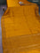 Chiniya silk saree mustard yellow with plain body and woven border