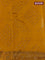 Chiniya silk saree mustard yellow with plain body and woven border