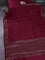 Chiniya silk saree maroon with plain body and woven border