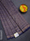 Banarasi semi silk saree blue with allover thread & zari weaves and woven border