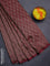 Banarasi semi silk saree deep maroon with allover thread & zari weaves and woven border