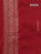 Banarasi semi silk saree maroon with allover thread & zari weaves and woven border