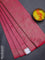 Banarasi semi silk saree pink with allover thread & zari weaves and woven border
