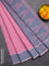 Coimbatore cotton saree light pink and teal green with allover self emboss and thread woven border