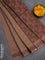 Coimbatore cotton saree pastel brown and coffee brown with allover self emboss and thread woven border