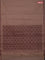 Coimbatore cotton saree pastel brown and coffee brown with allover self emboss and thread woven border