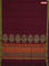 Coimbatore cotton saree maroon and light green with allover self emboss and thread woven border
