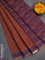 Coimbatore cotton saree dual shade of maroon with allover self emboss and thread woven border