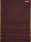 Coimbatore cotton saree dual shade of brown with allover self emboss and thread woven border