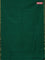 Arani semi silk saree green with plain body and small zari woven border