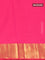 Arani semi silk saree pink with zari woven thilak buttas and zari woven border