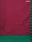 Arani semi silk saree dark magenta pink and green with plain body and temple design border