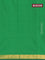 Arani semi silk saree green with plain body and zari woven border