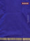 Arani semi silk saree blue with plain body and zari woven border