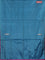 Banana pith saree teal green and pink with thread woven buttas in borderless style