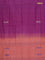 Banana pith saree purple and peach orange with thread woven buttas in borderless style