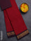 Chettinad cotton saree maroon and deep jamun with allover checked pattern and zari woven border