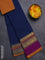 Chettinad cotton saree peacock blue and purpel with thread woven buttas and ganga jamuna border