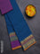 Chettinad cotton saree peacock blue and violet with thread woven buttas and ganga jamuna border