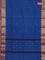 Chettinad cotton saree cs blue and maroon with thread woven buttas and zari woven border