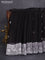 Banarasi chiffon silk saree black with silver zari woven buttas and silver zari woven border