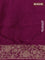 Banarasi semi raw silk saree wine shade with allover thread & zari weaves and woven border