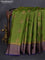 Banarasi tussar silk saree mehendi green and blue with thread & zari woven buttas and woven border