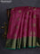 Banarasi tussar silk saree maroon and green with thread & zari woven buttas and woven border