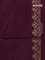 Kanchipuram soft silk saree wine shade with zari woven buttas in borderless style