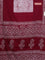 Jaipur cotton saree marron with batik prints and printed border