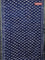 Jaipur cotton saree navy blue and off white with allover batik prints and printed border