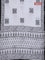 Jaipur cotton saree off white and black With Warli butta prints and printed border