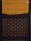 Ikat cotton saree yellow and black with allover ikat weaves and simple border