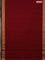 10 Yards chettinad cotton saree deep maroon and wine shade with plain body and thread woven border
