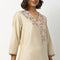 Embroidered V Neck Kurta