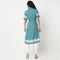 Buta Print Side Pleated Kurta
