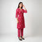 V-Neck Printed Flared Kurta and Pant Set