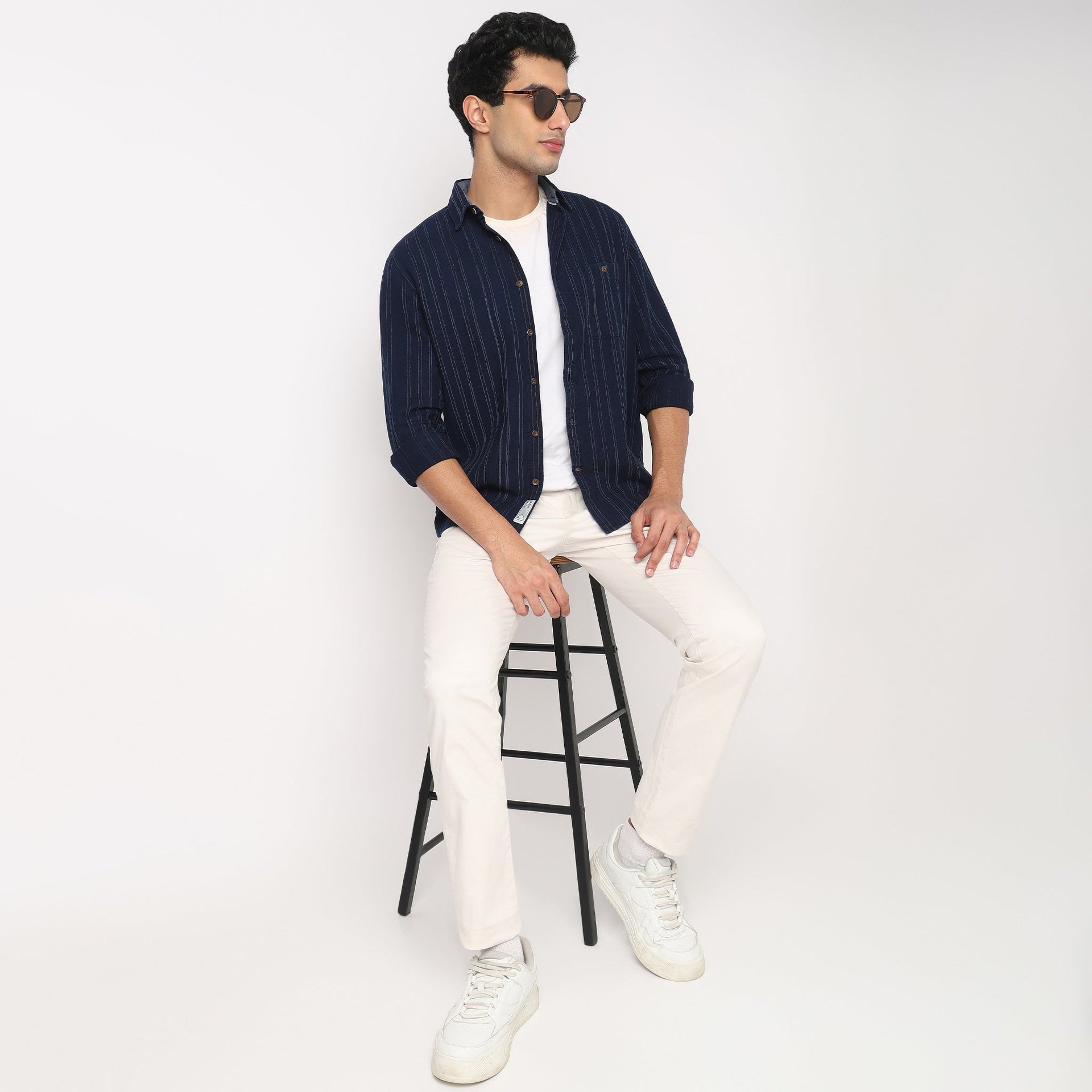 Cotton Striped Cruiser Shirt