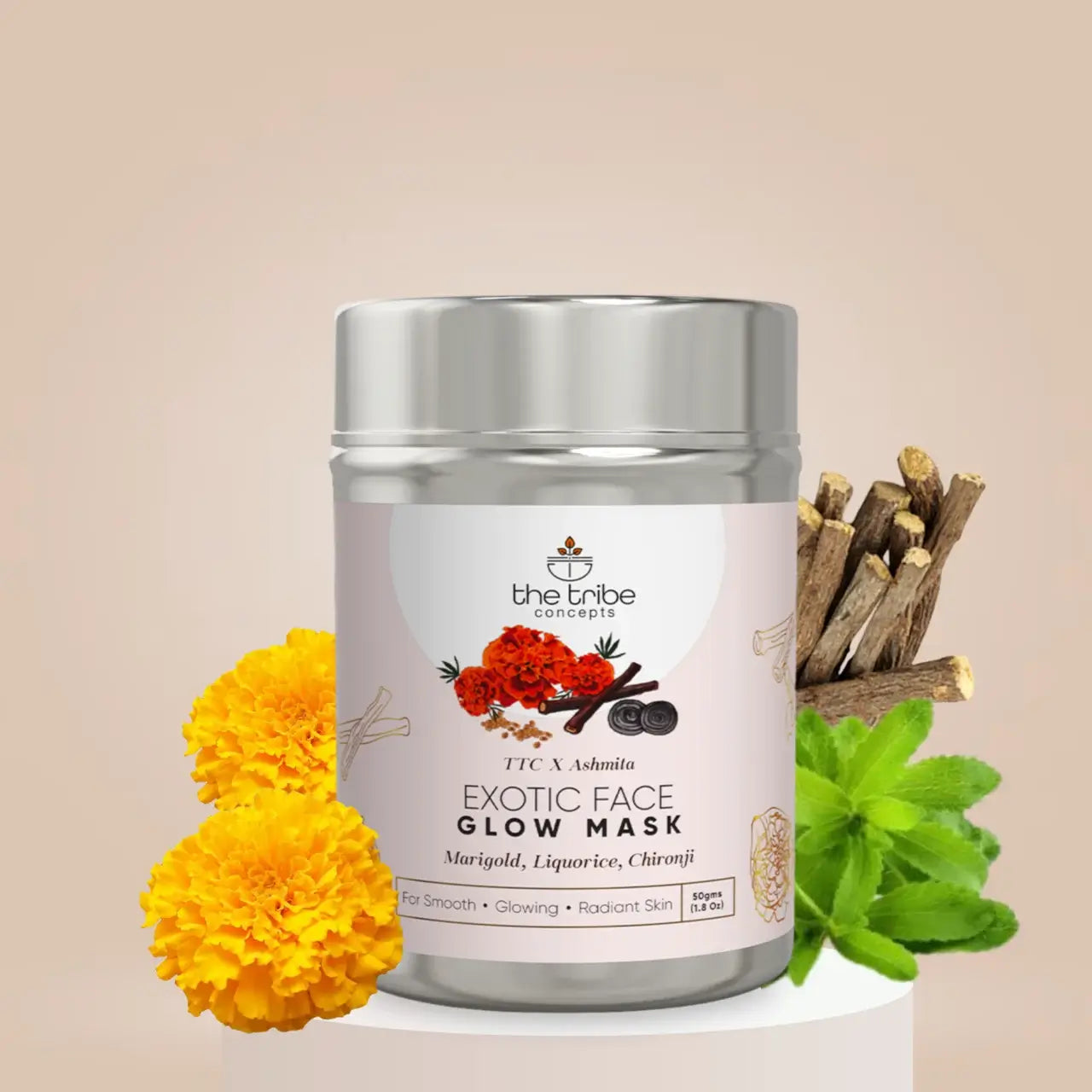 Exotic Face Glow Mask - Marigold & Red Sandalwood for Even toned Glow