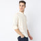Camper™ Shirt - Cotton Self Structure - Band Collar Regular Fit Shirt