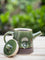 Emerald Hand-Thrown Dimpled Ceramic Tea Pot