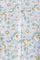 Blue Floral Printed Pure Cotton Straight Kurta