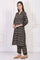Black Floral Printed Embellished A-Line Cotton Kurta with Straight Pant and Dupatta Set