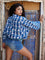 Freddie Kantha Embroidered Block Printed Bomber Jacket