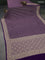 Banarasi georgette saree violet with woven buttas & stone work and zardosi work border