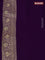 Banarasi georgette saree violet with woven buttas & stone work and zardosi work border