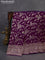 Banarasi uppada silk saree purple with allover zari woven brocade weaves and zari woven border